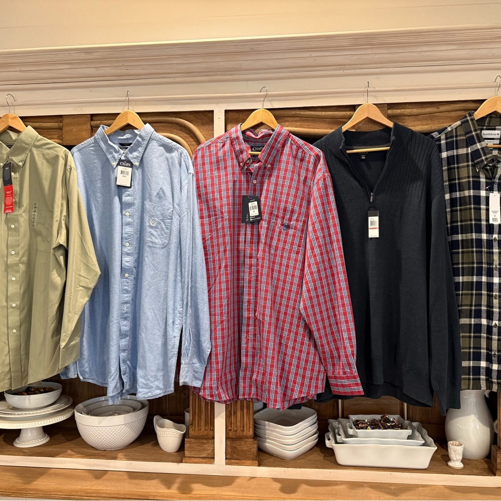 5 Men's Shirts - size 2X, 3X and 4X